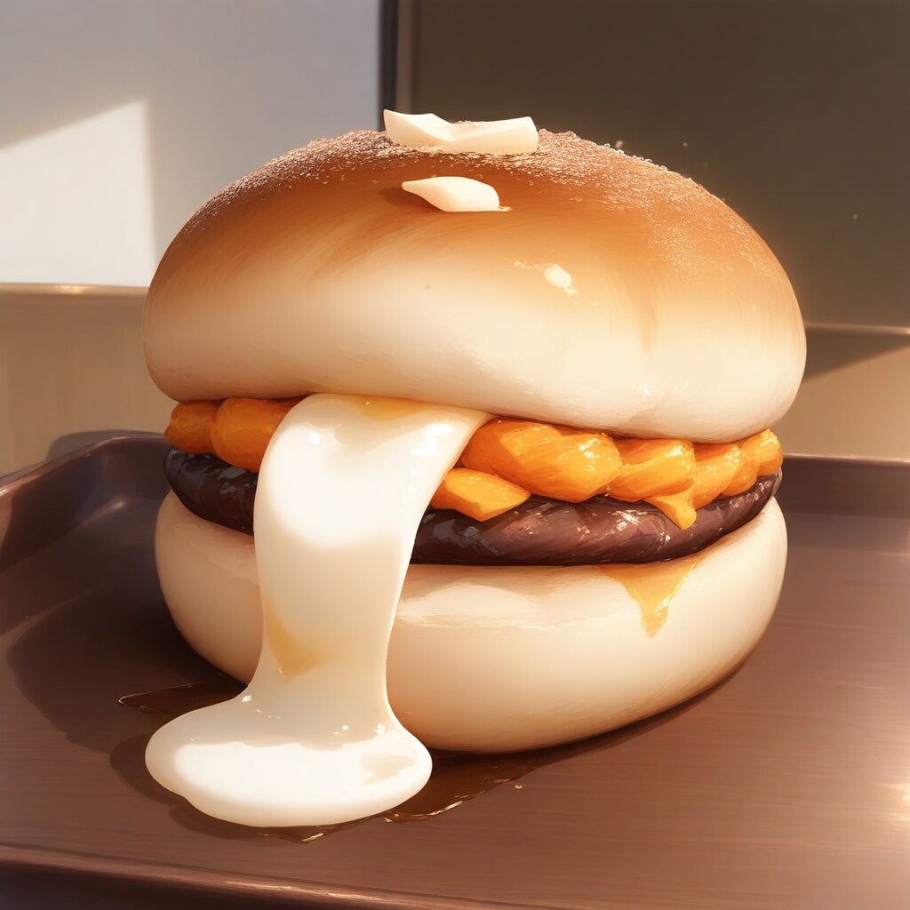 ベロを出したハンバーガー