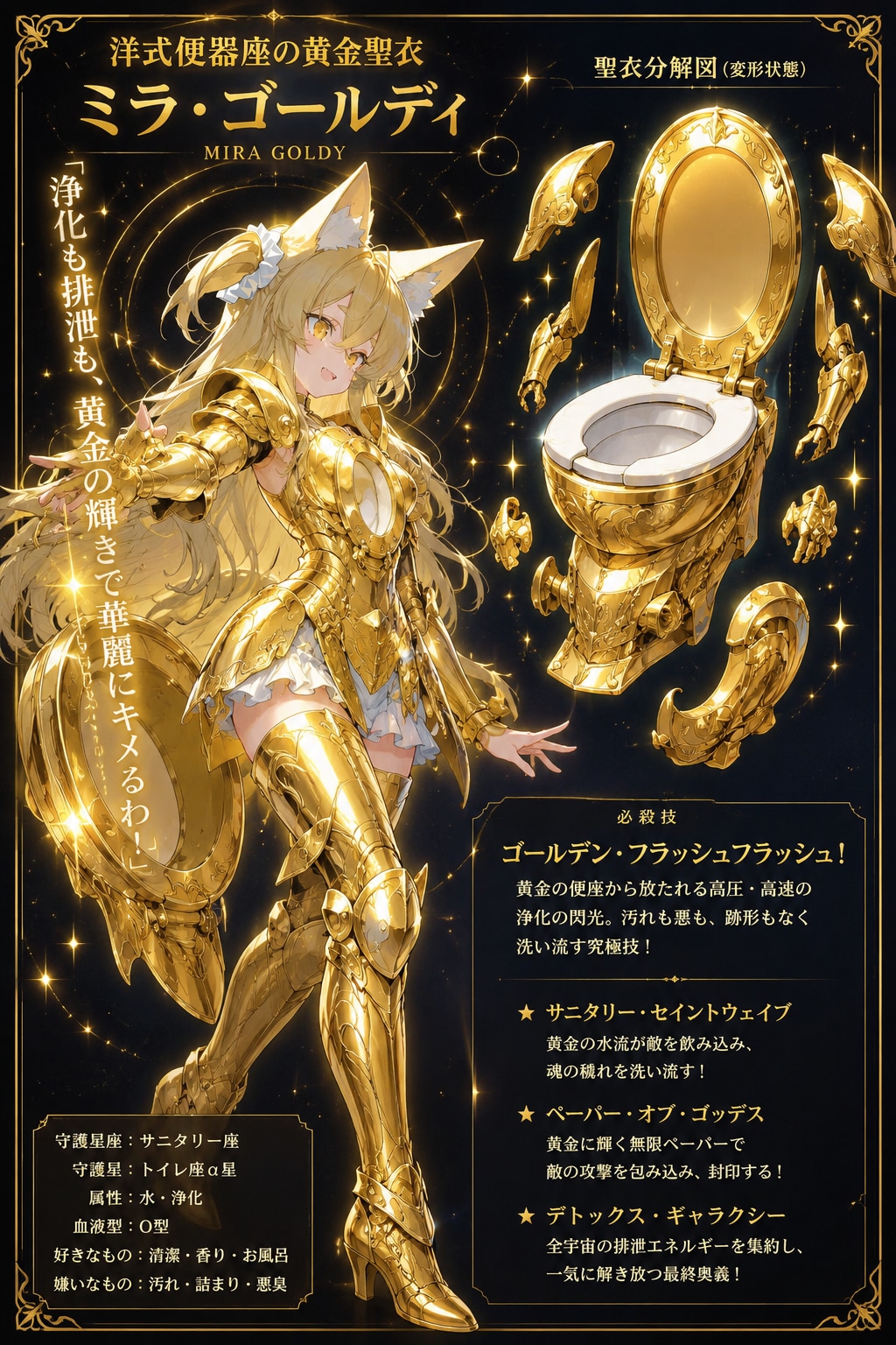 洋式便器座・黄金聖衣