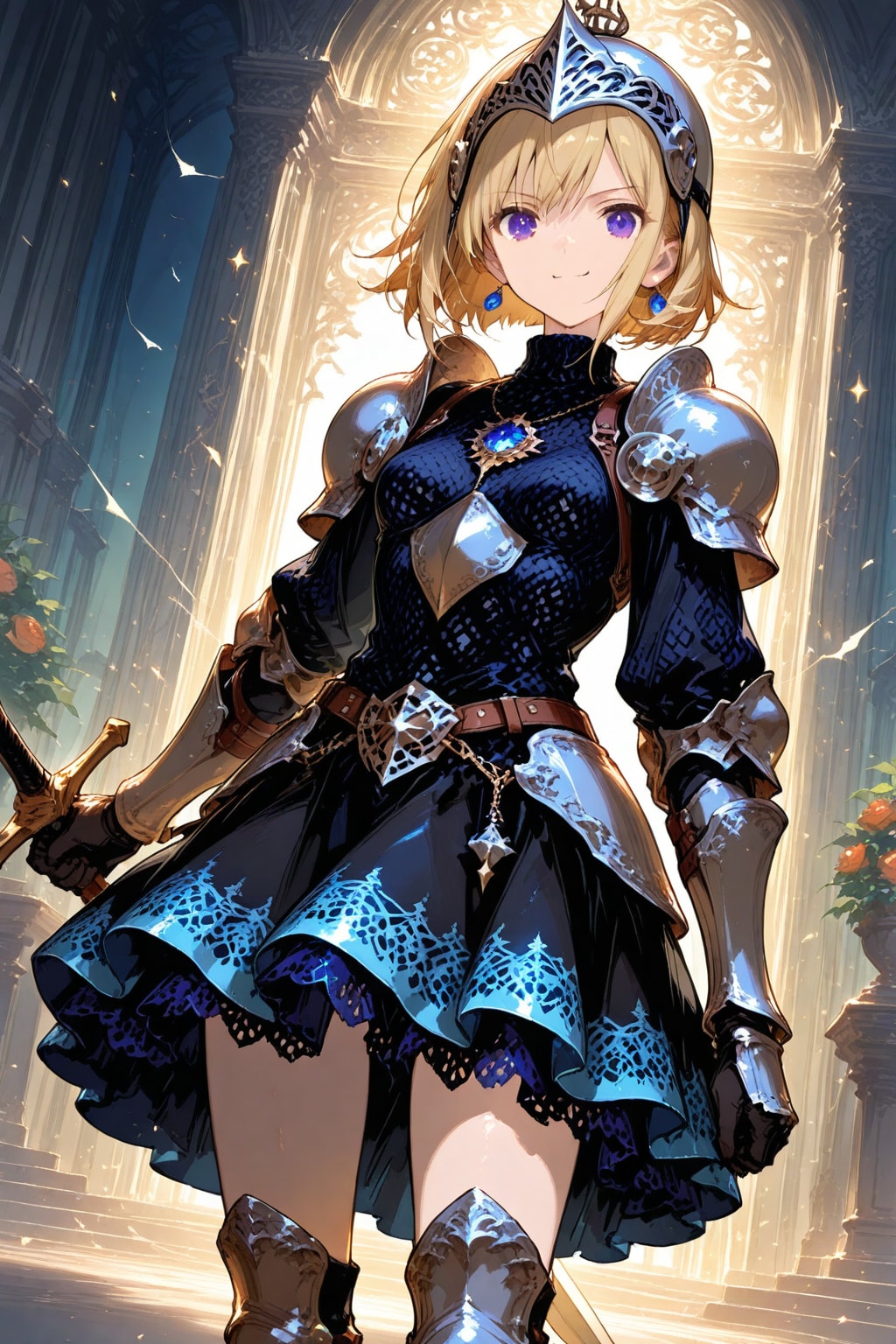 毛糸で編む騎士コス①