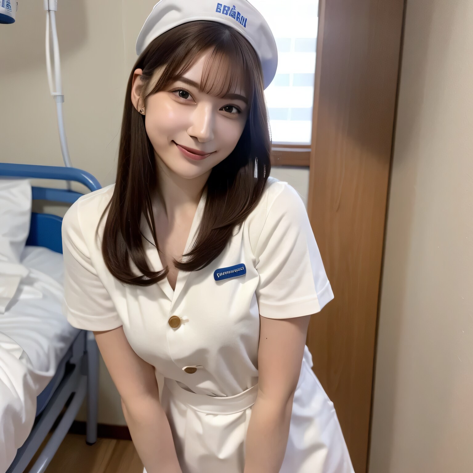 黒髪ロングで白衣の美女１０５ | の人気AIイラスト・グラビア