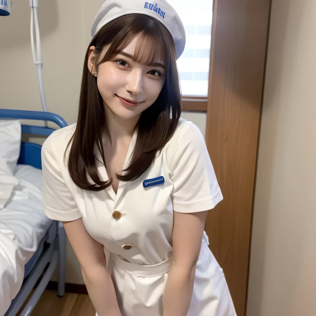 黒髪ロングで白衣の美女１０５