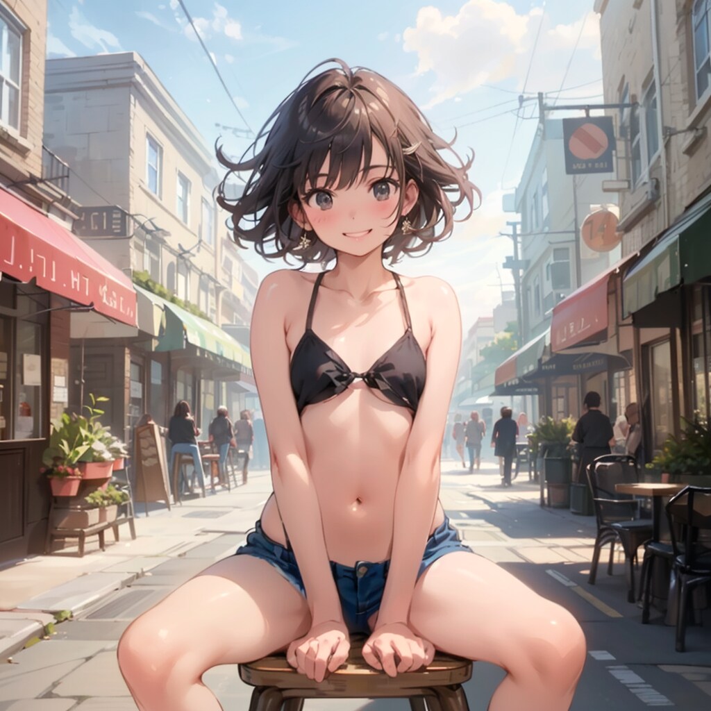 海辺の街の店員さん