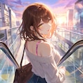 おめかしした心実を後ろから(PixAI版) 3枚目