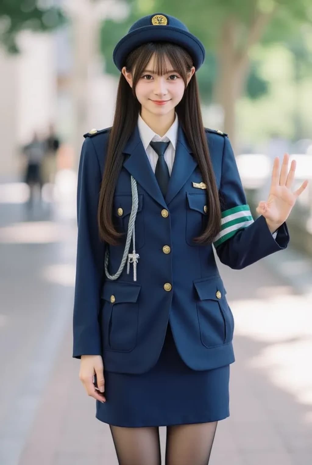 百課の女警さん《このごろ流行りの女の子SeaArt》