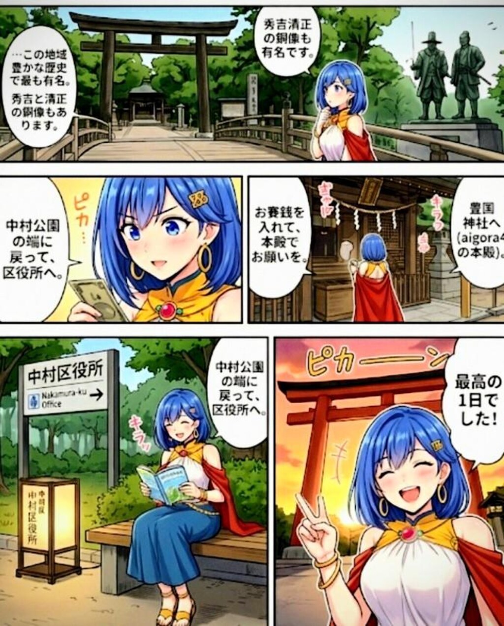 (そうきゅう･あおい)蒼穹葵の、　　　　　　　　　　　　　中村公園付近をPR散策
