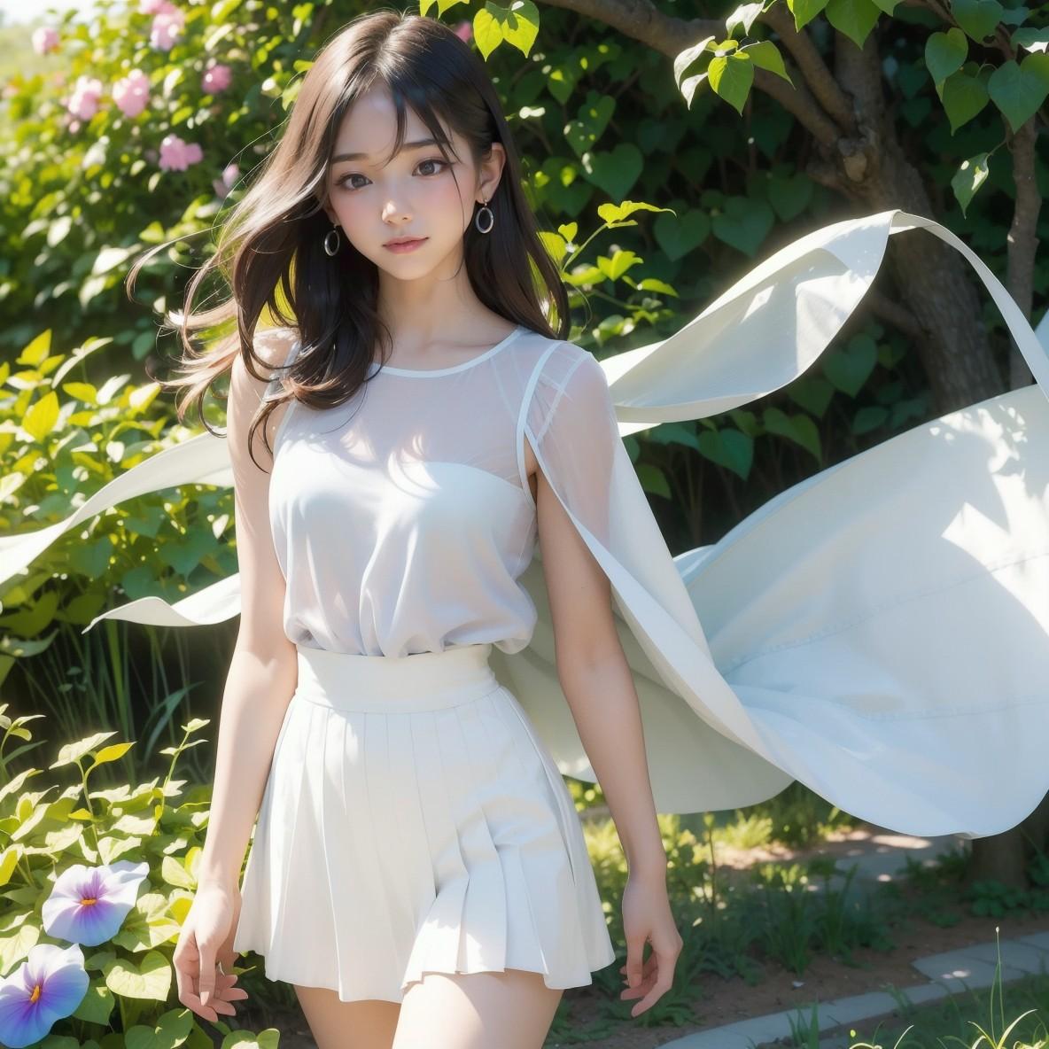 Morning Glory flower Girl | の人気AIイラスト・グラビア