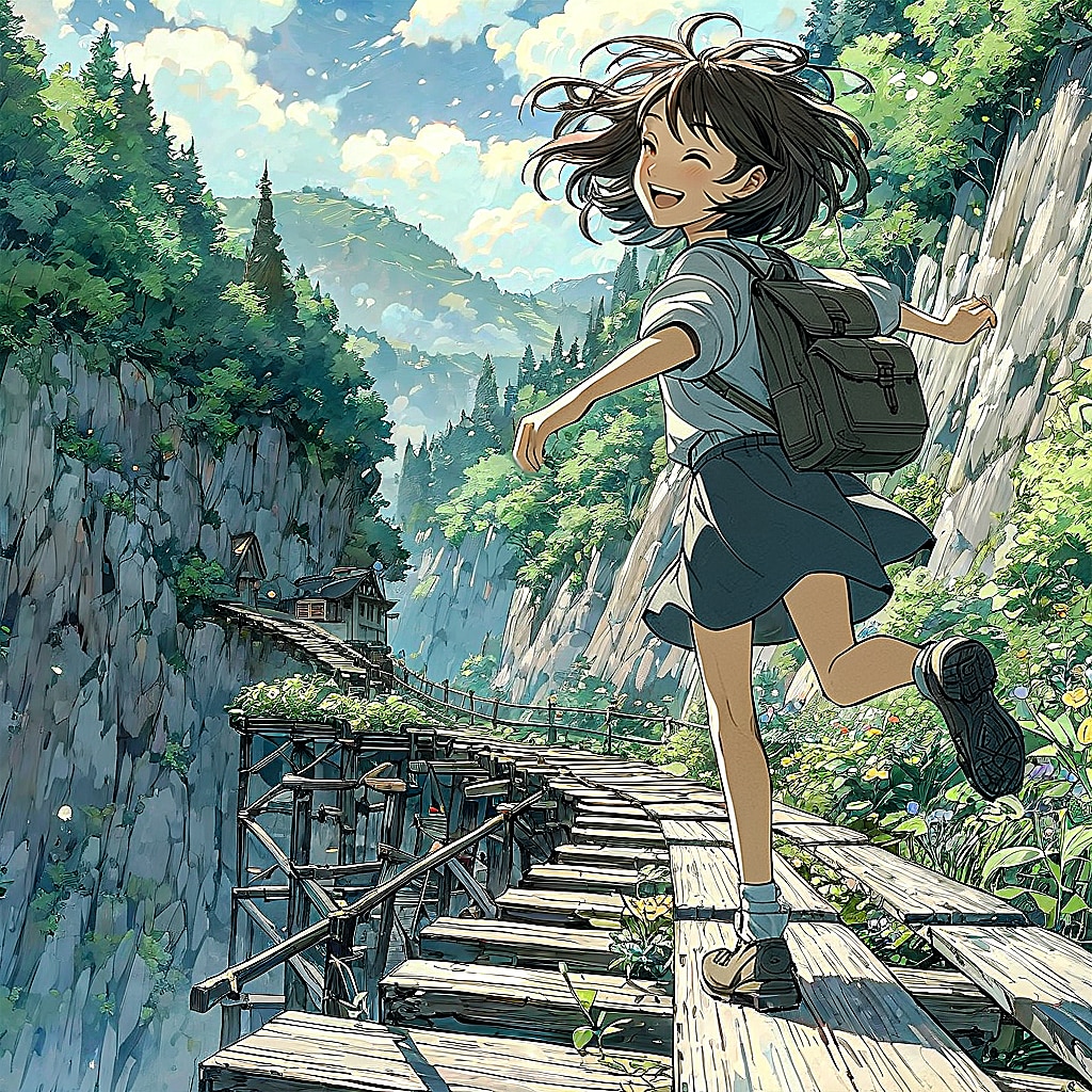 木の橋と少女74