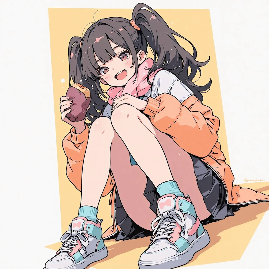 「一口だけ、わっ！…やっぱ冷める前に食べちゃおう」