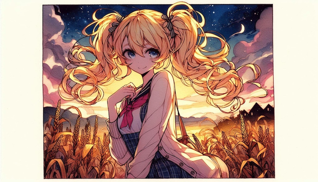 金髪ツインテール-Dalle編