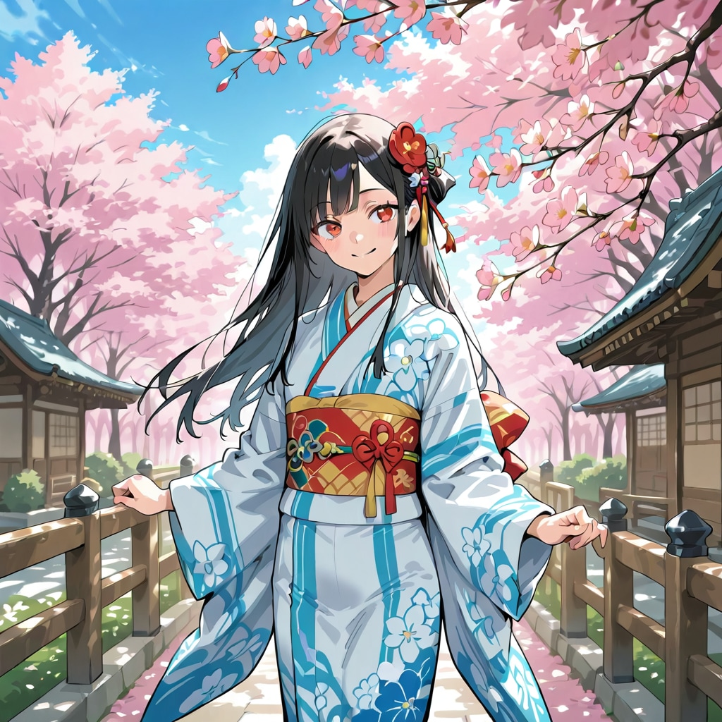 春の日や着物のししょはふつくしい　弾 | の人気AIイラスト・グラビア