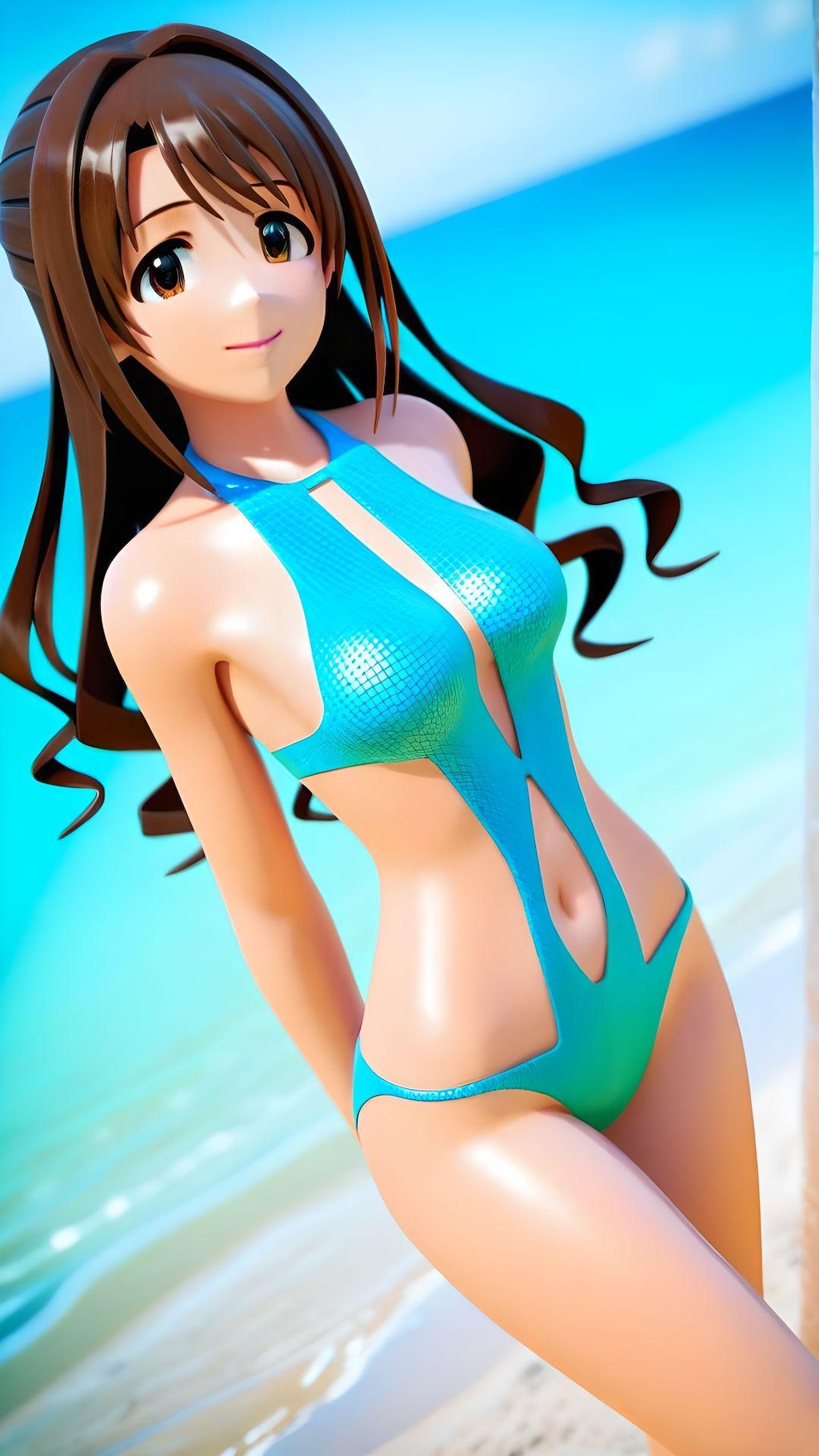 アイドル モノキニ撮影 4