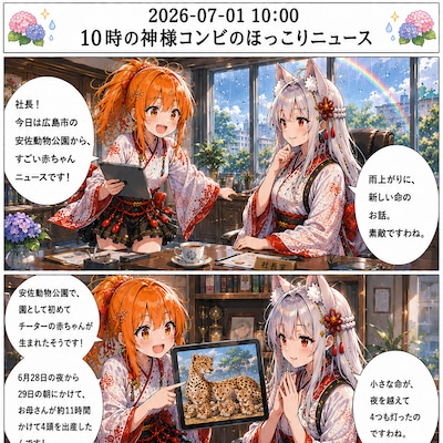 毎日漫画 10時 ほっこりニュース | の人気AIイラスト・グラビア