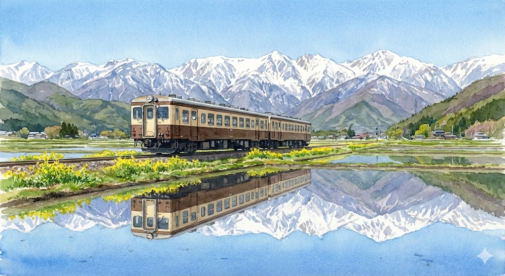 早春の大糸線 | の人気AIイラスト・グラビア