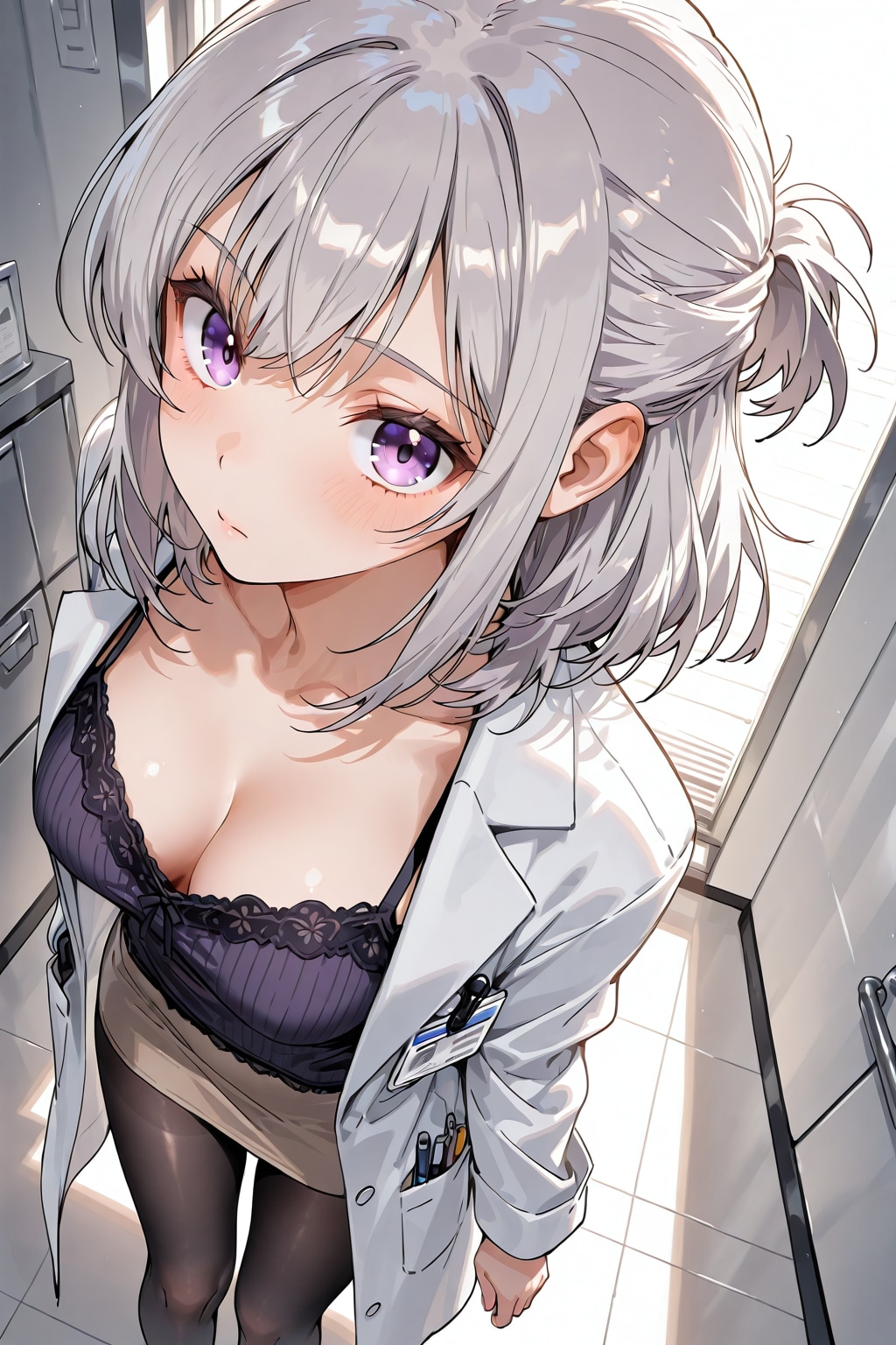 (1307)銀髪ちゃん女医