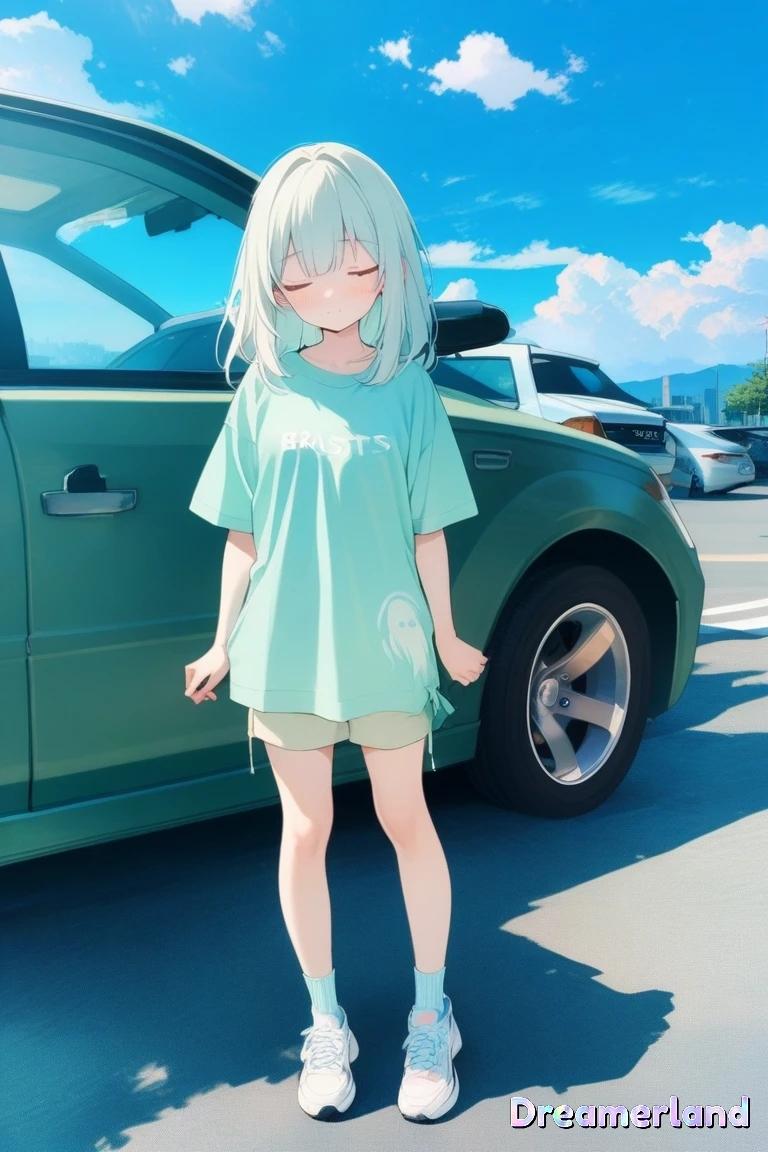 0606-10クルマと少女
