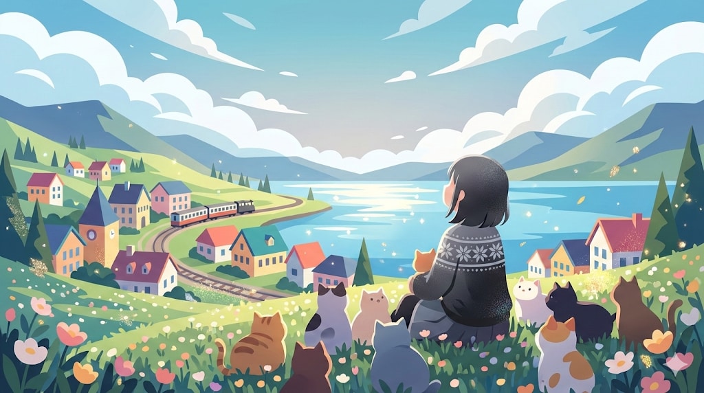 湖畔の村5 | の人気AIイラスト・グラビア