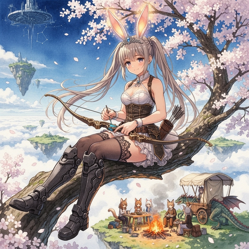 銀ツイぴょん。桜防衛 | の人気AIイラスト・グラビア