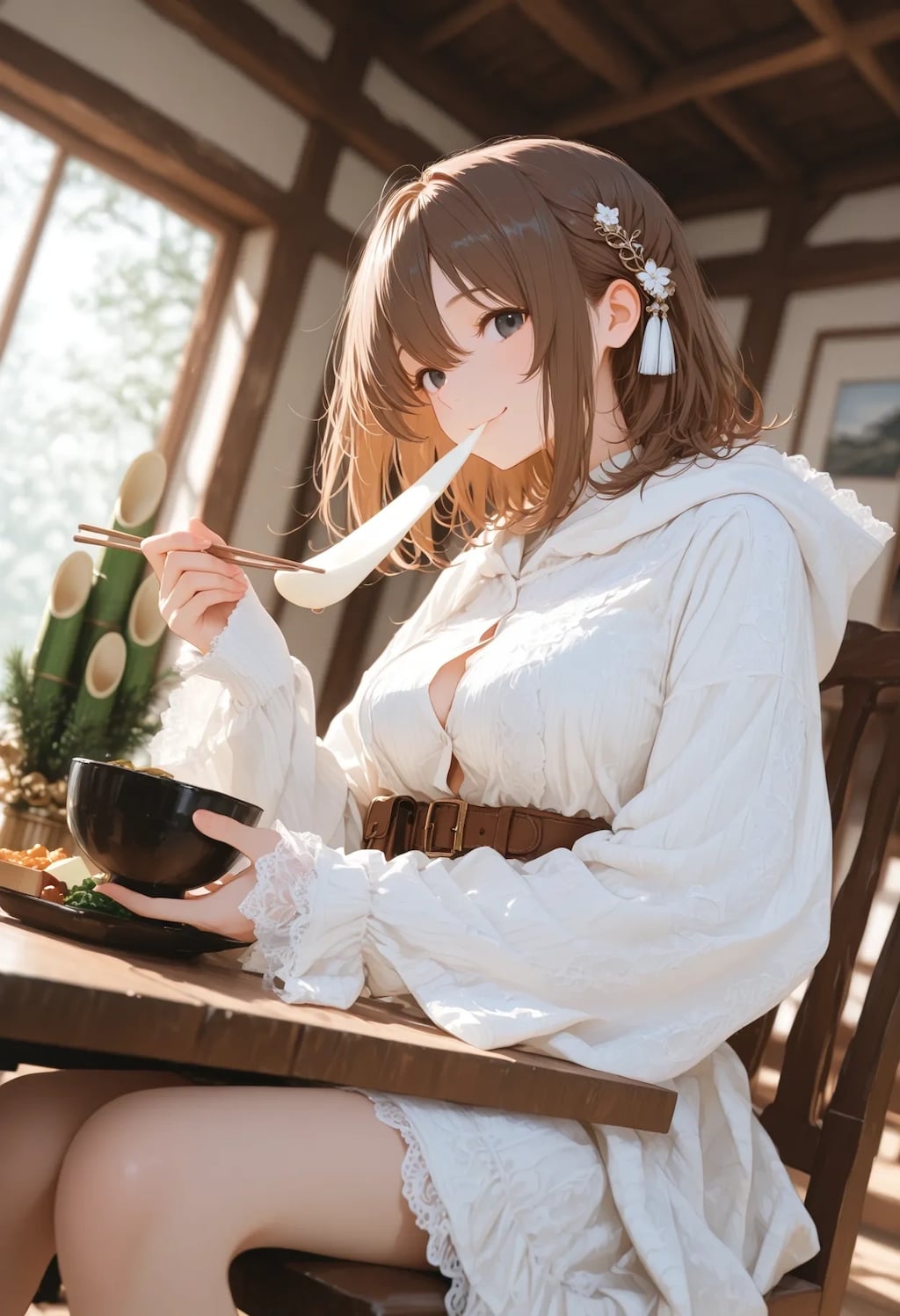 伸び～るおもち