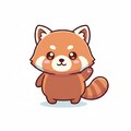 ジャンプするレッサーパンダ 2枚目