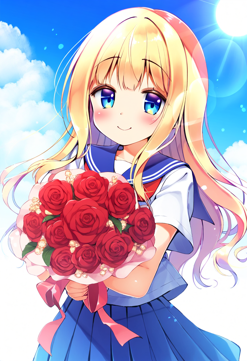 花束を受け取るちちぷいちゃん | の人気AIイラスト・グラビア