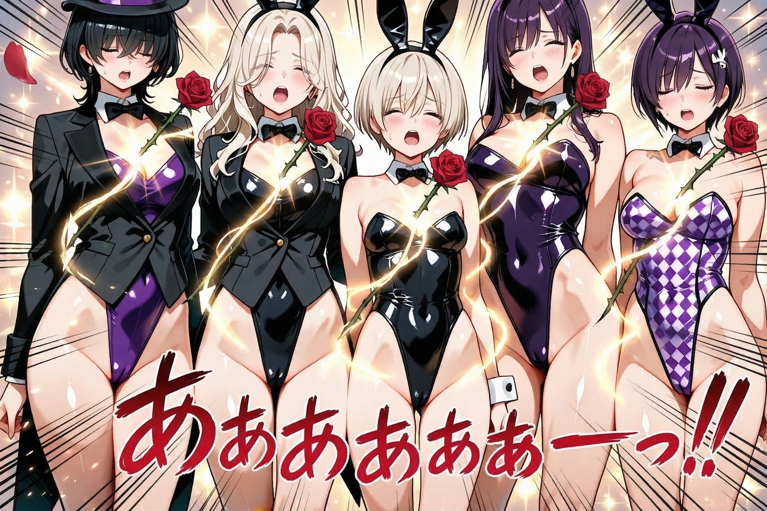 ドロイド美少女達の肉体を蝕む薔薇！彼女達を内と外から薔薇のつるが侵食する！！・・だが、この光景はタ〇シード仮面が見せたダメ―ジ無しの幻影であったがきっちり止めは刺される💦