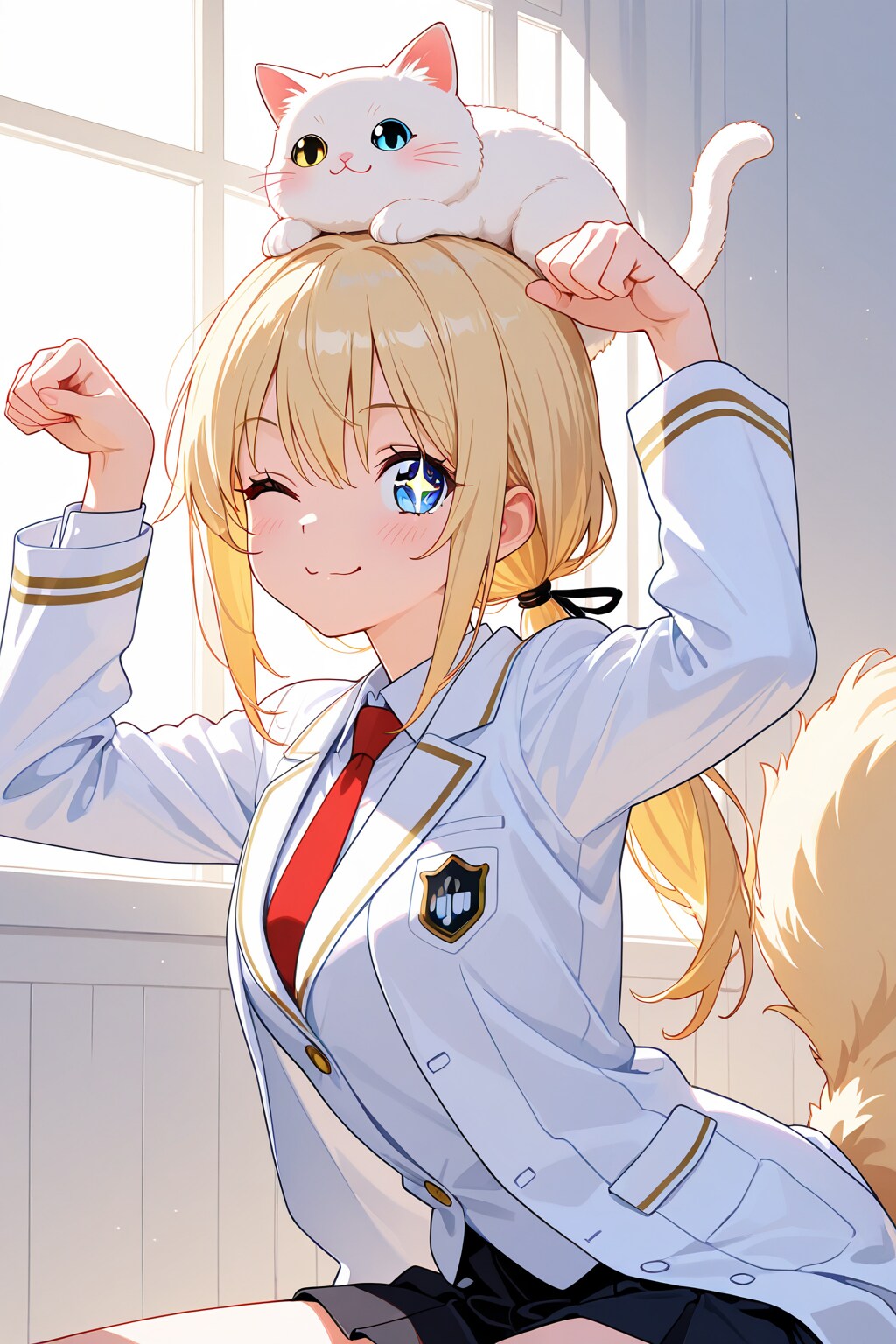 主人と飼い猫はいつも仲良し
