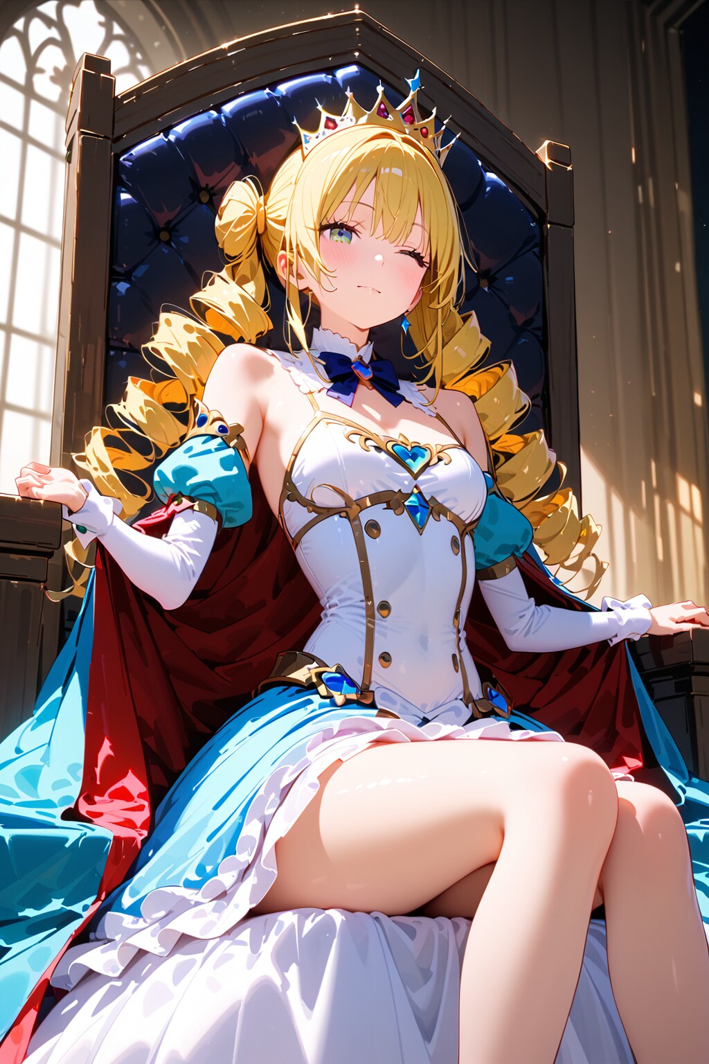 謁見の間で居眠りしそうな姫