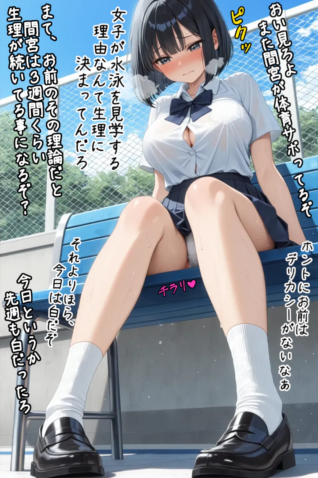 巨乳J〇は水泳部のオヤジ顧問にセクハラされる②