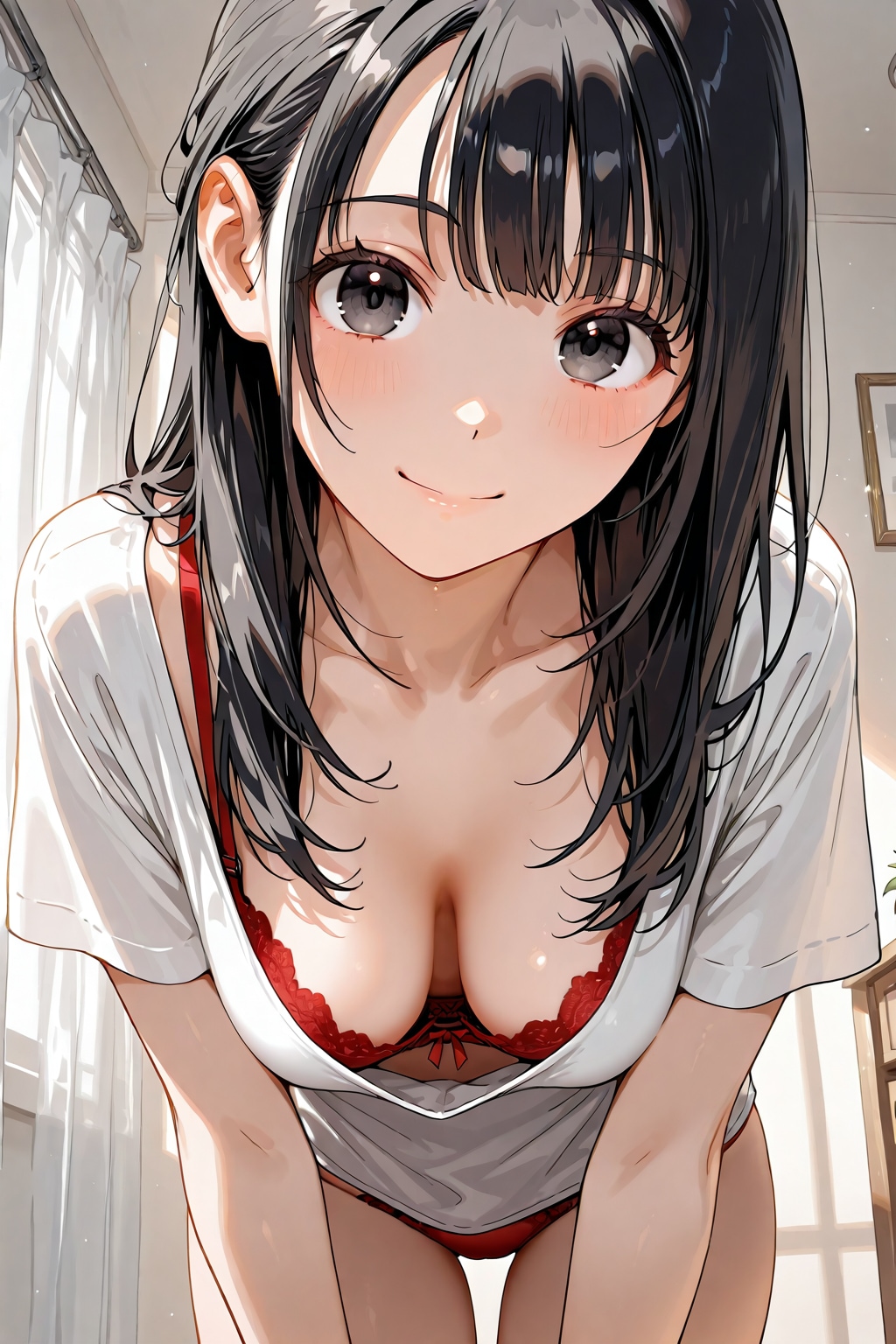 胸チラ074