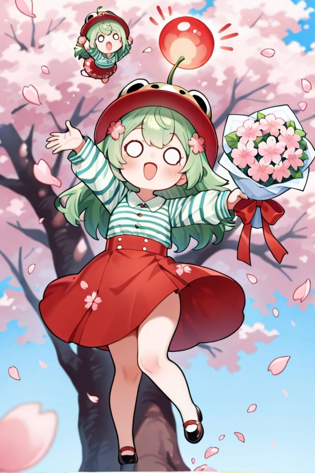 春を届ける緑髪ちゃん