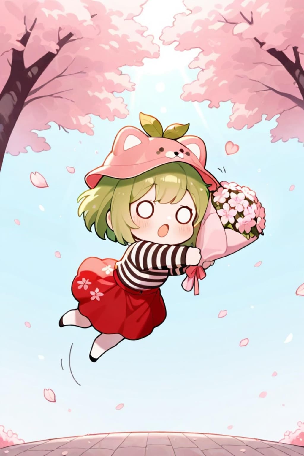 春を届ける緑髪ちゃん