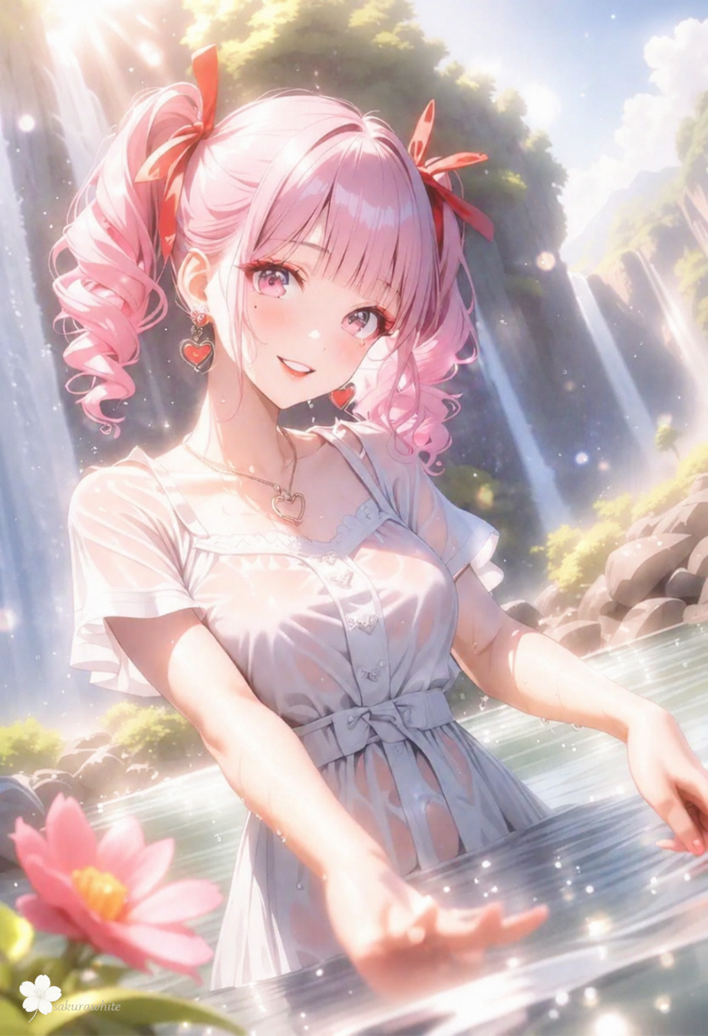 滝行女子