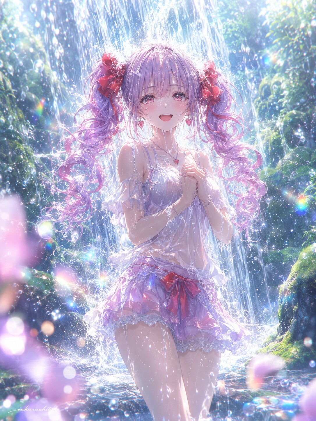 滝行女子