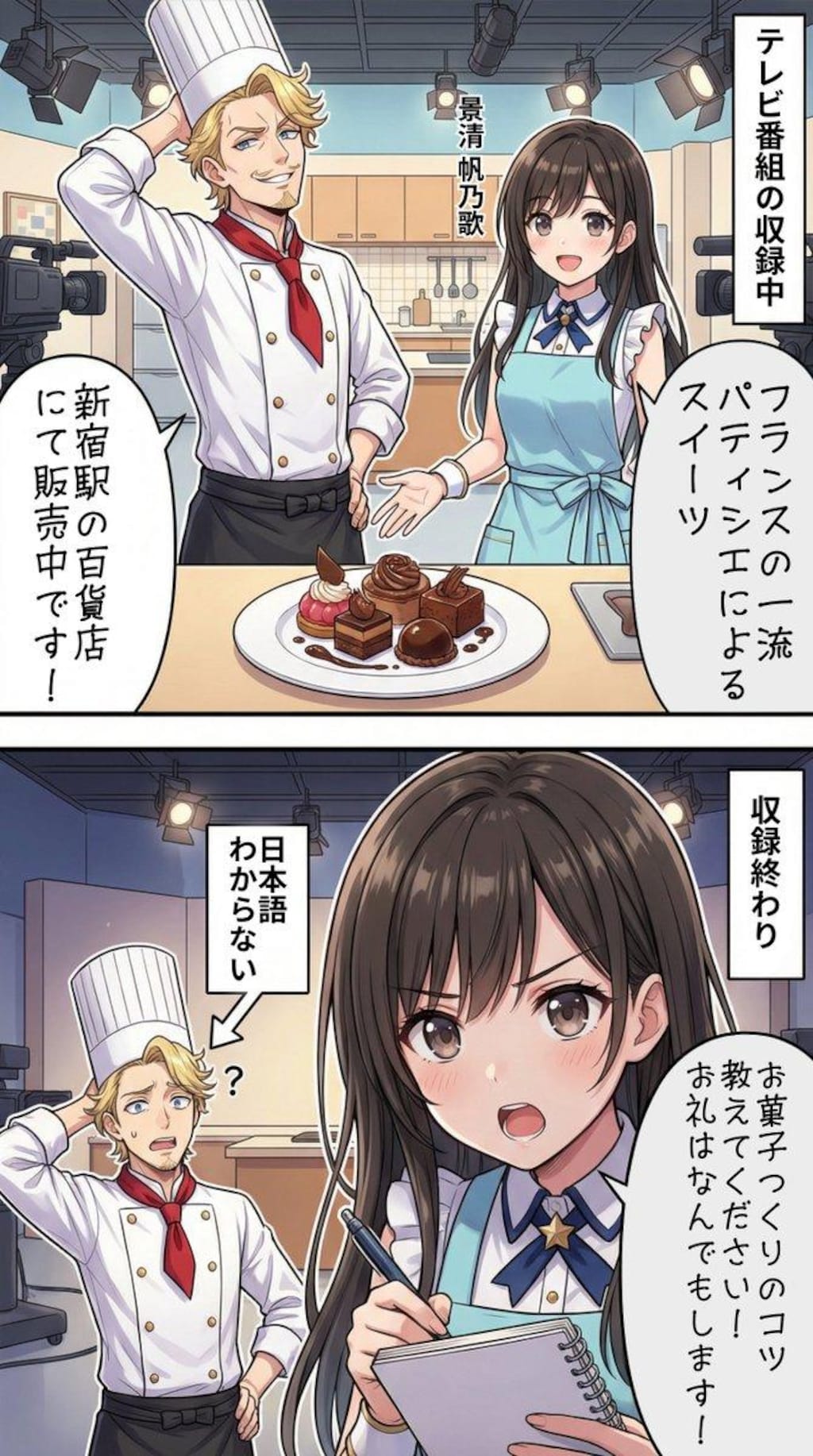 バレンタインデーに向けて準備をするアイドル