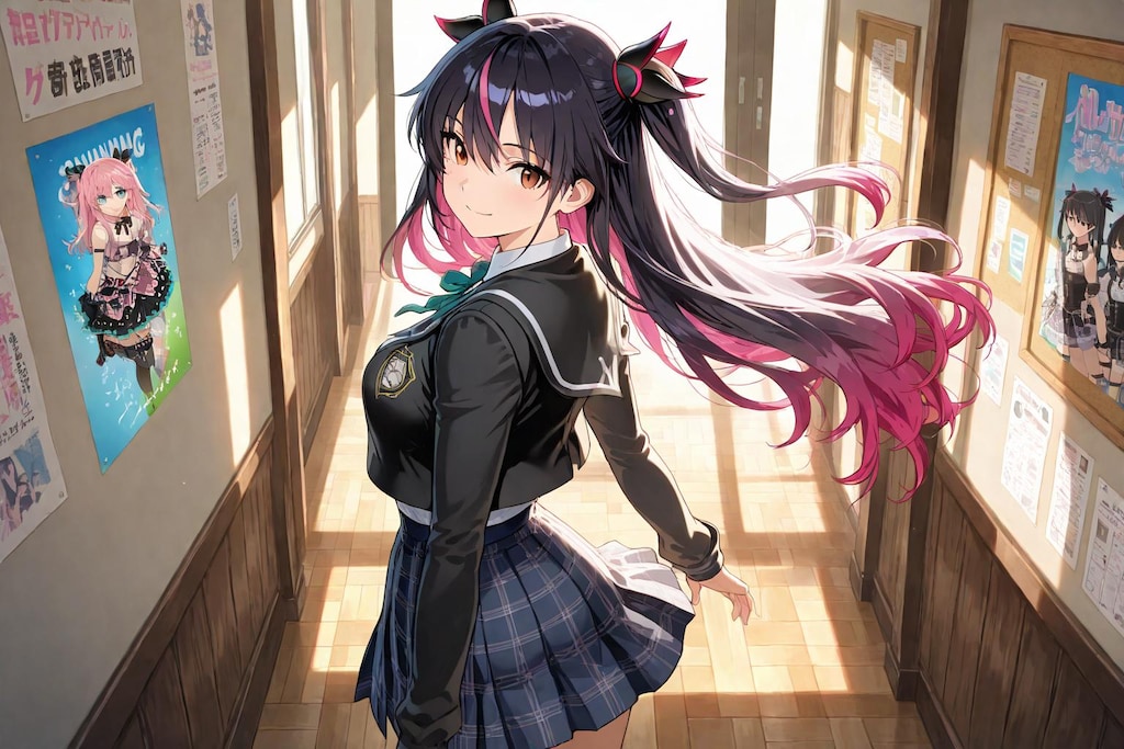 イベントポスターに興味津々