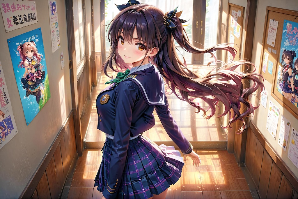 イベントポスターに興味津々