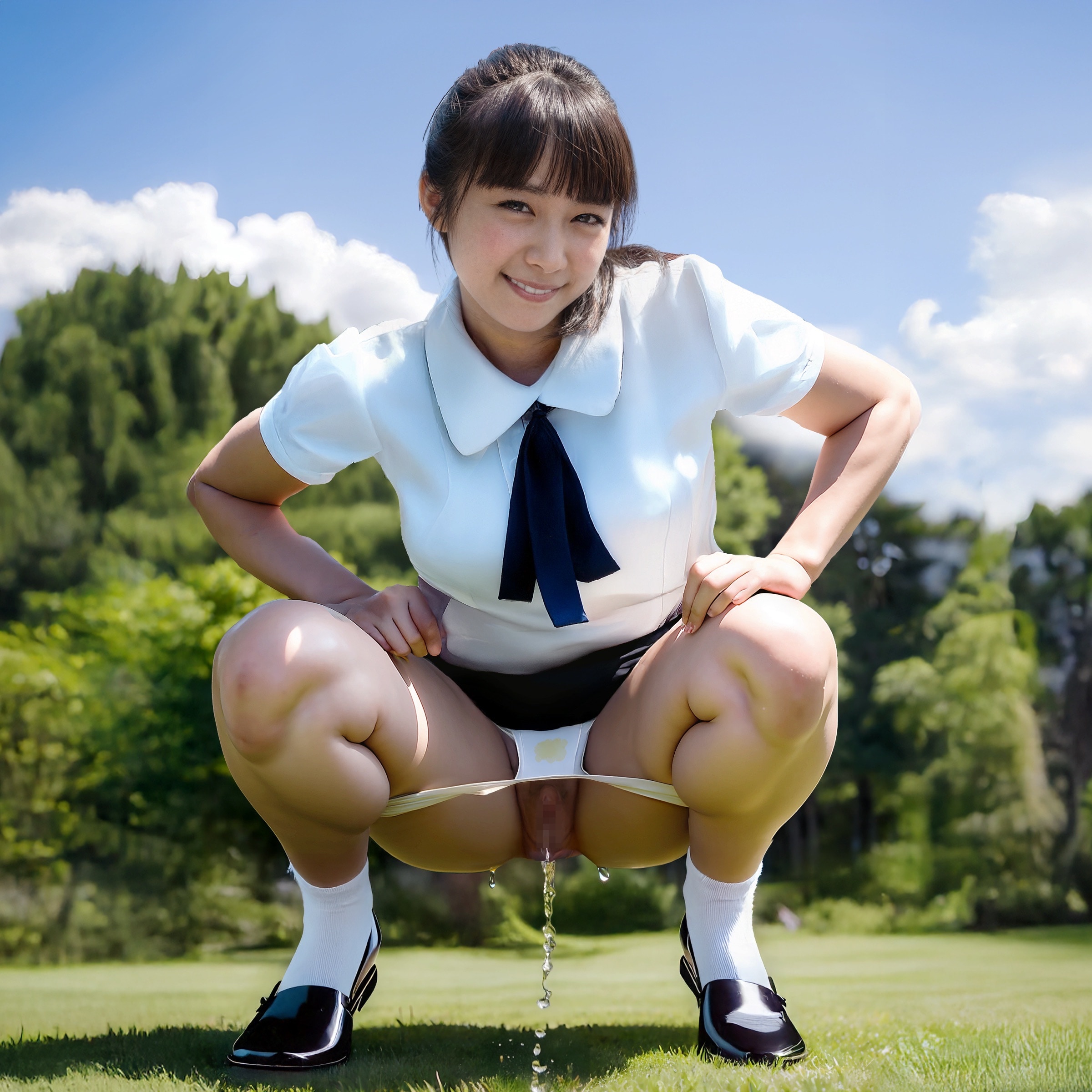 真っ昼間の公園でシュイィィィー＆