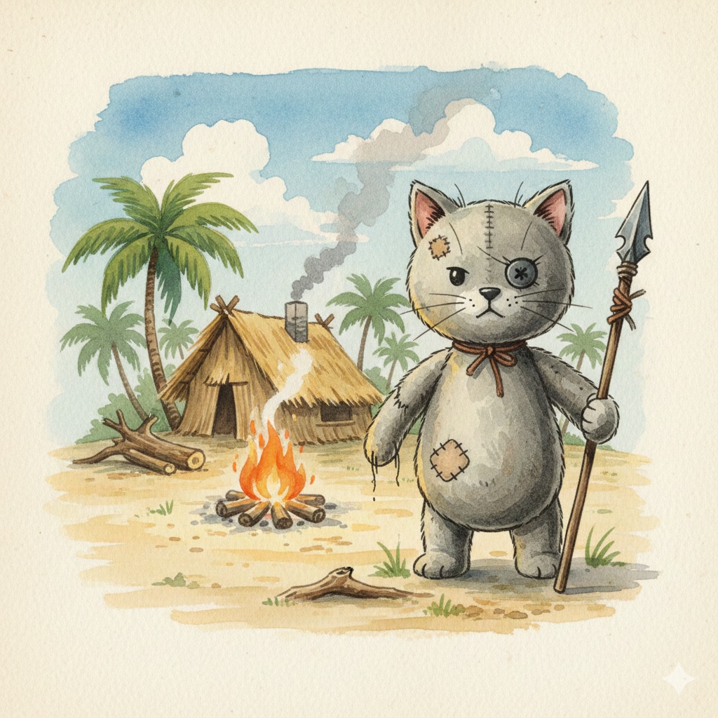 小説『無人島サバイバルにゃ猫人形Part2』【ニャンノ世界】