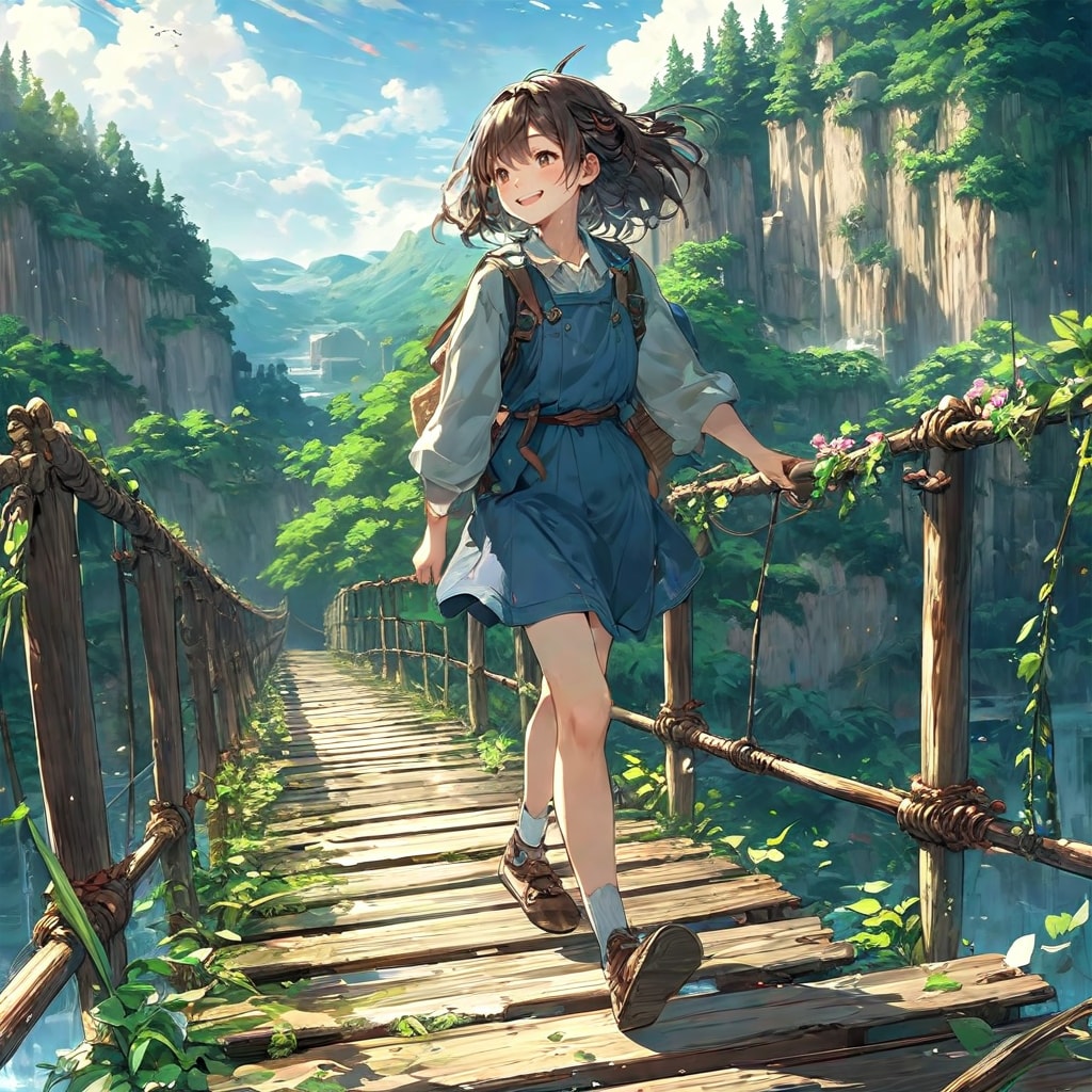 木の橋と少女78