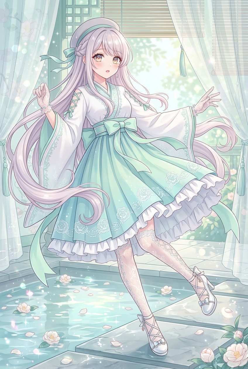 薄翠花紋の静謐 | の人気AIイラスト・グラビア