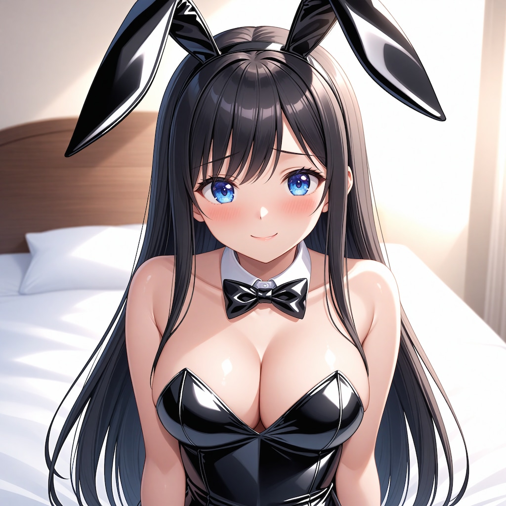 黒エナメルバニーガール