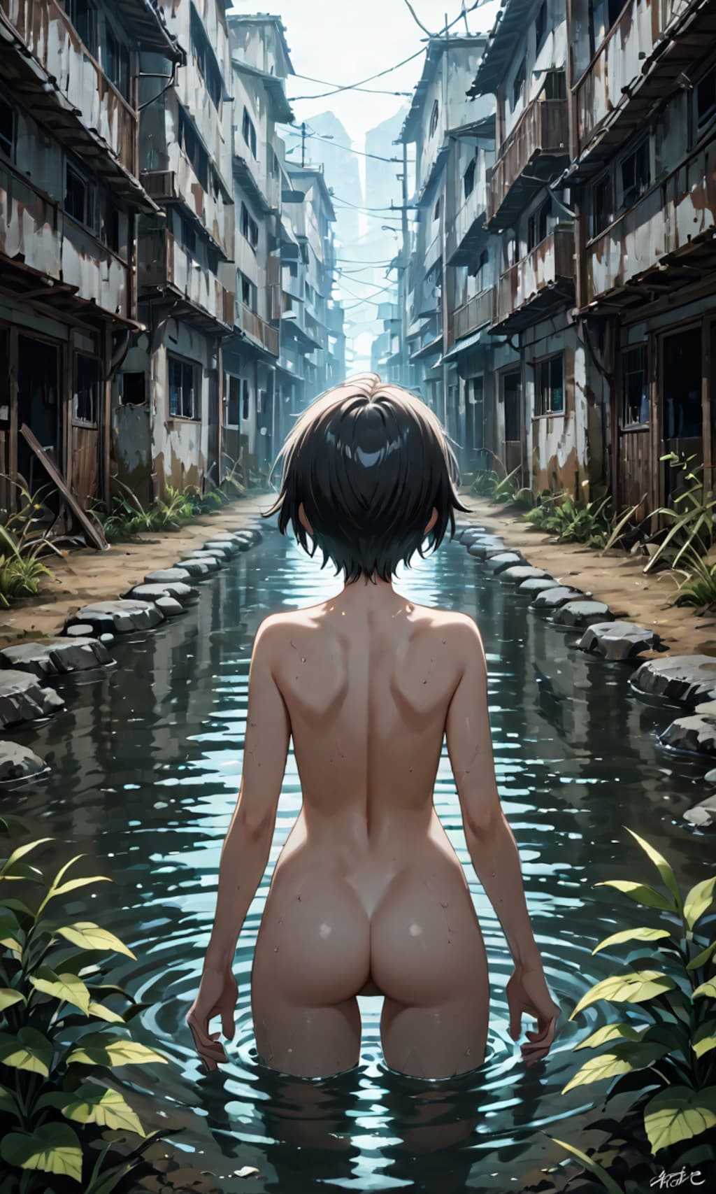 メグさんの前向き全裸旅2