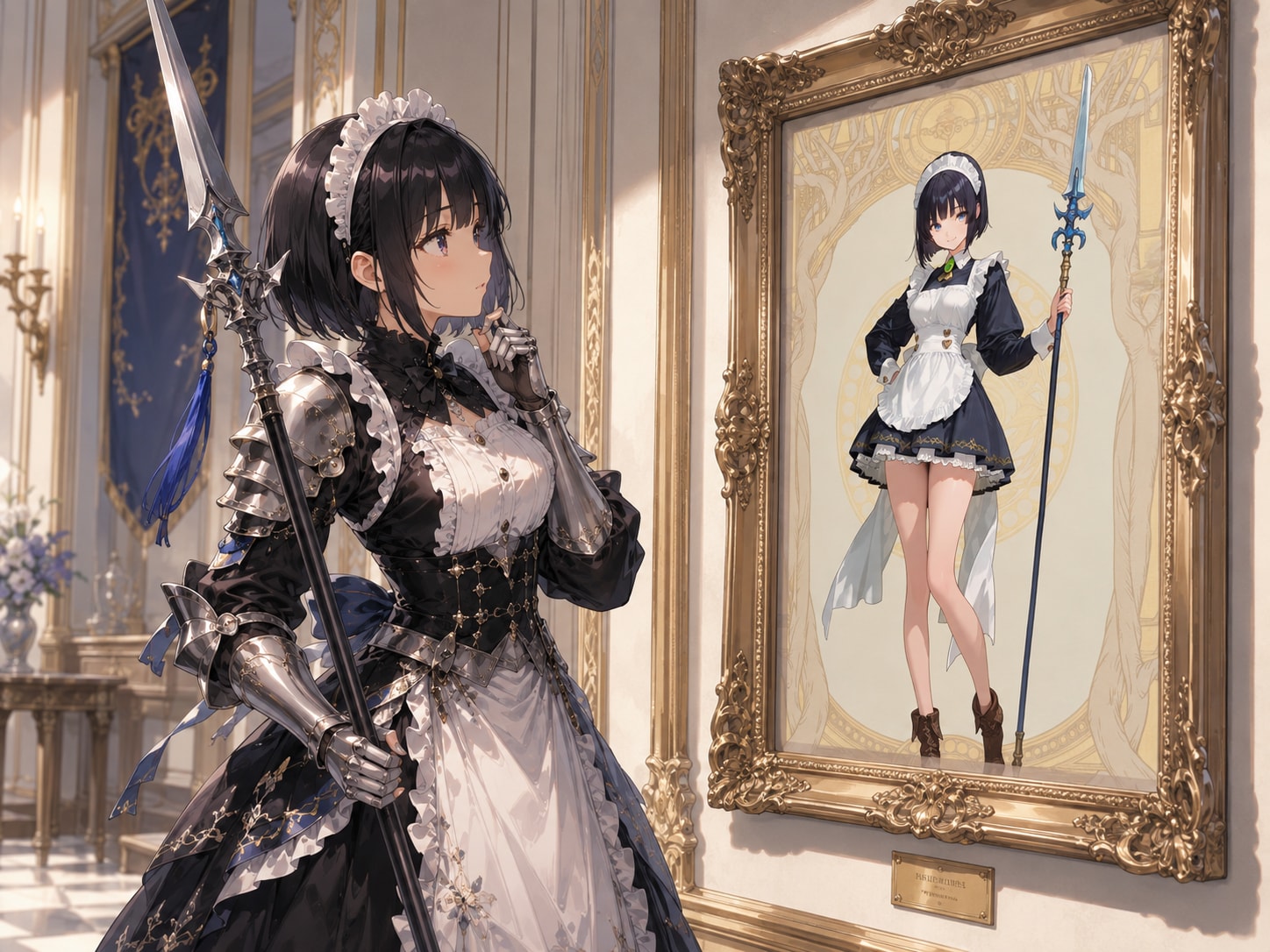 初投稿の槍メイドさん