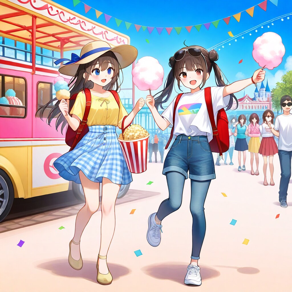 遊園地 | の人気AIイラスト・グラビア