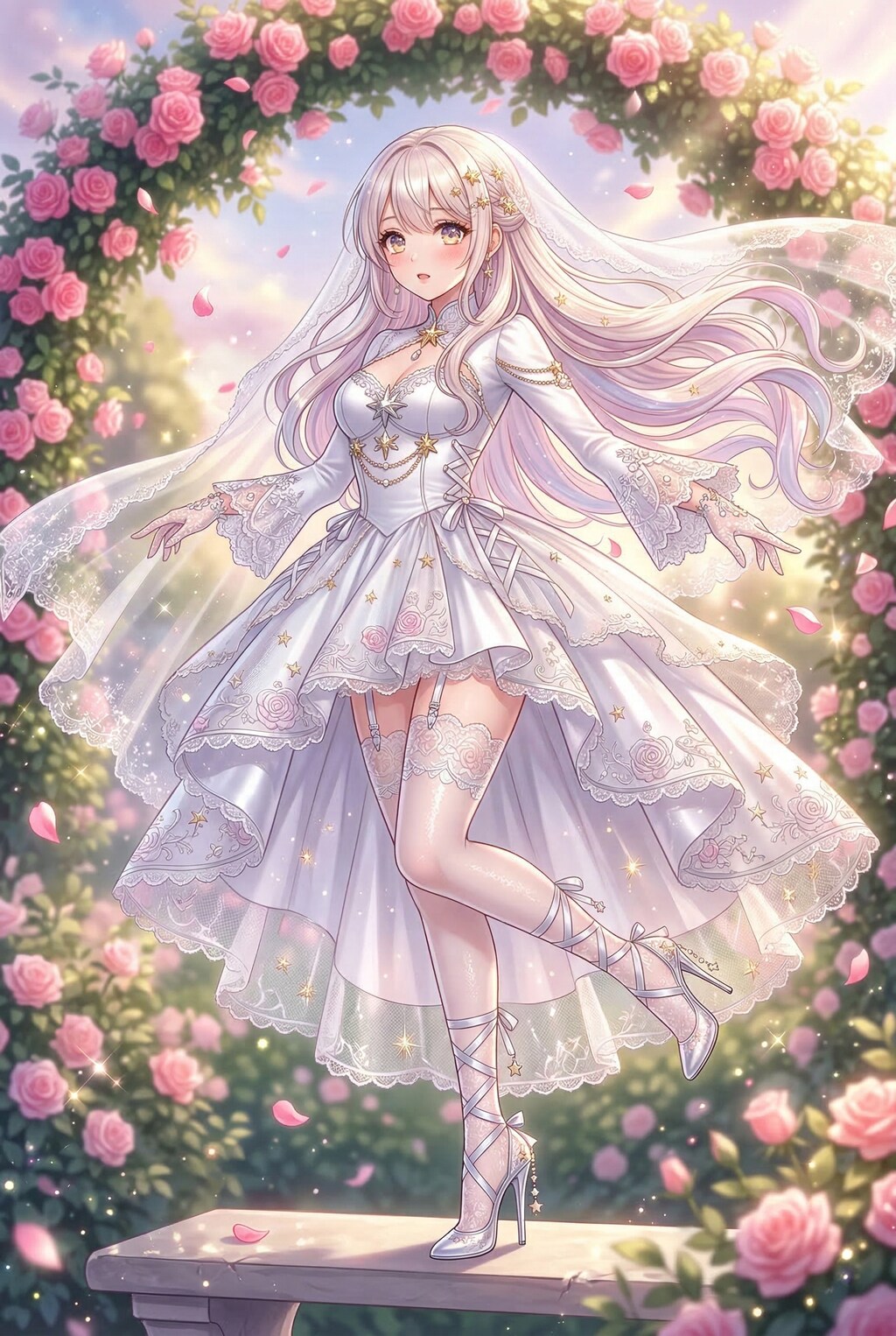 星薔薇の純白婚礼