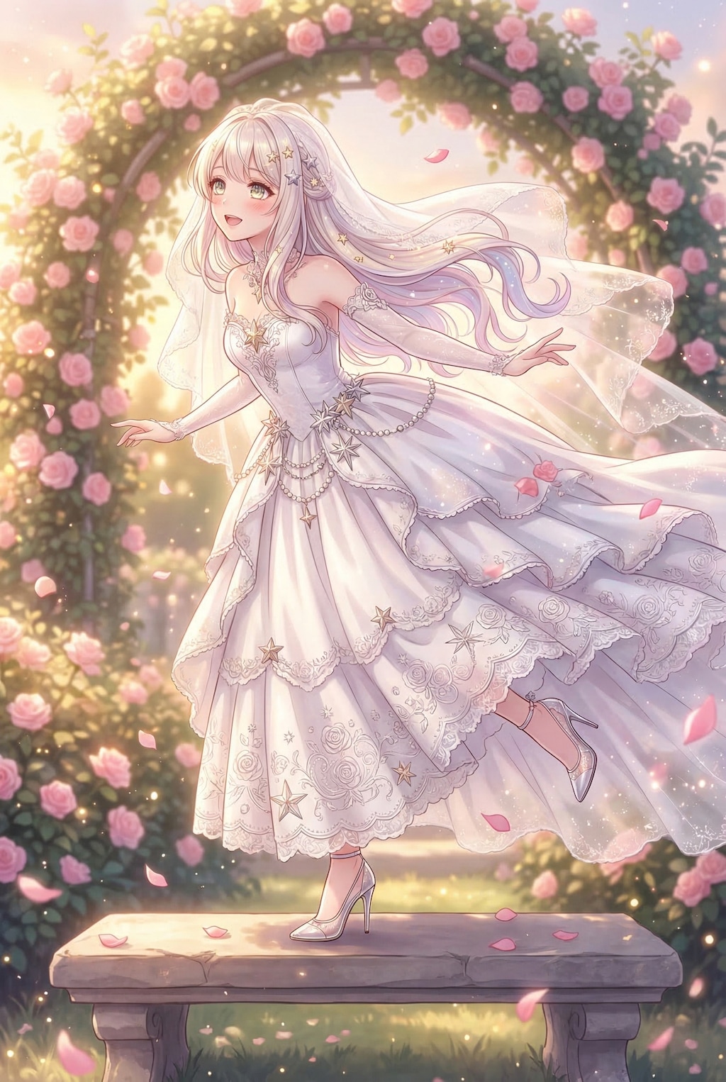 星薔薇の純白婚礼