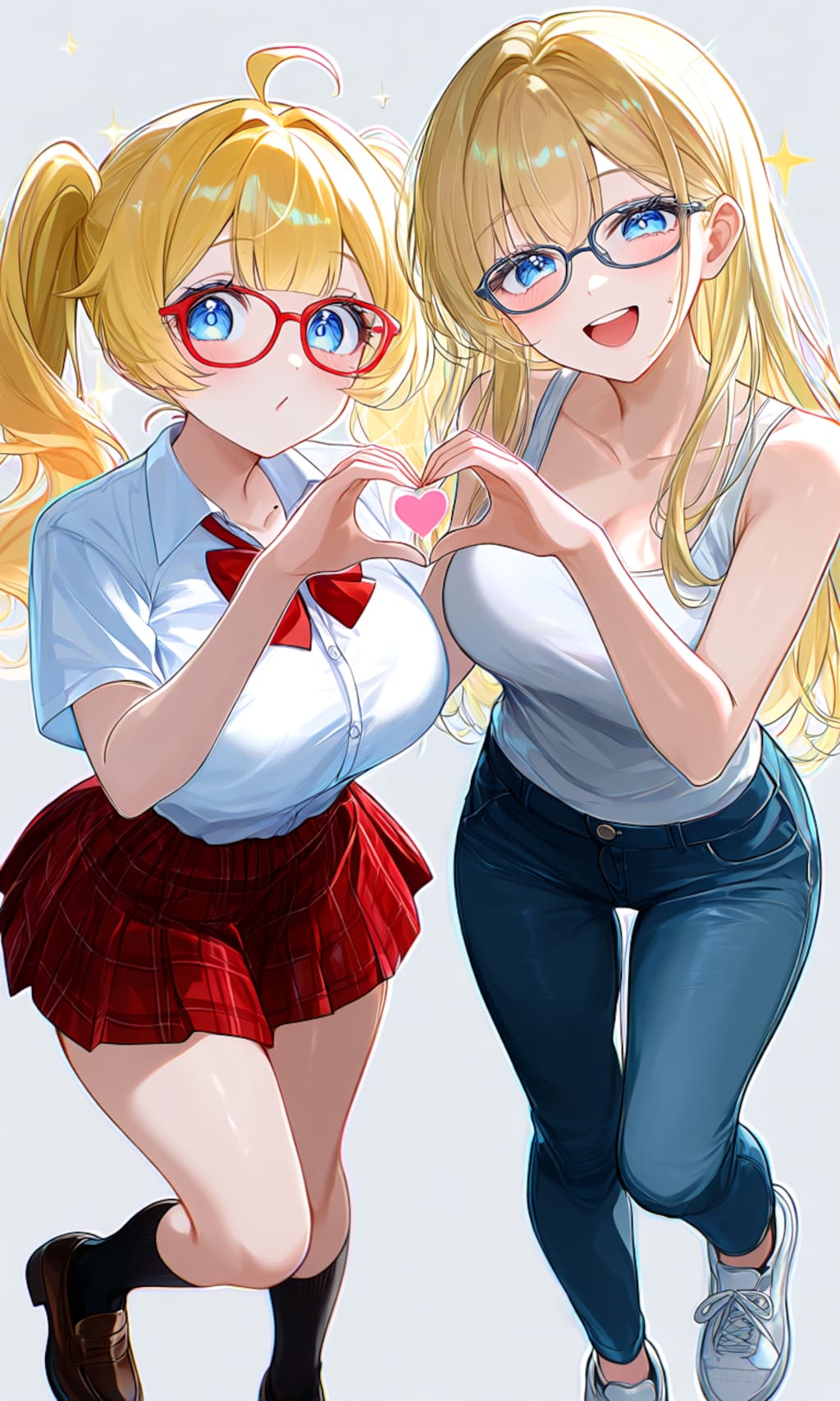 せまりだむねいちさんところの柚陽さんと、ブロンドちゃんでツーショット