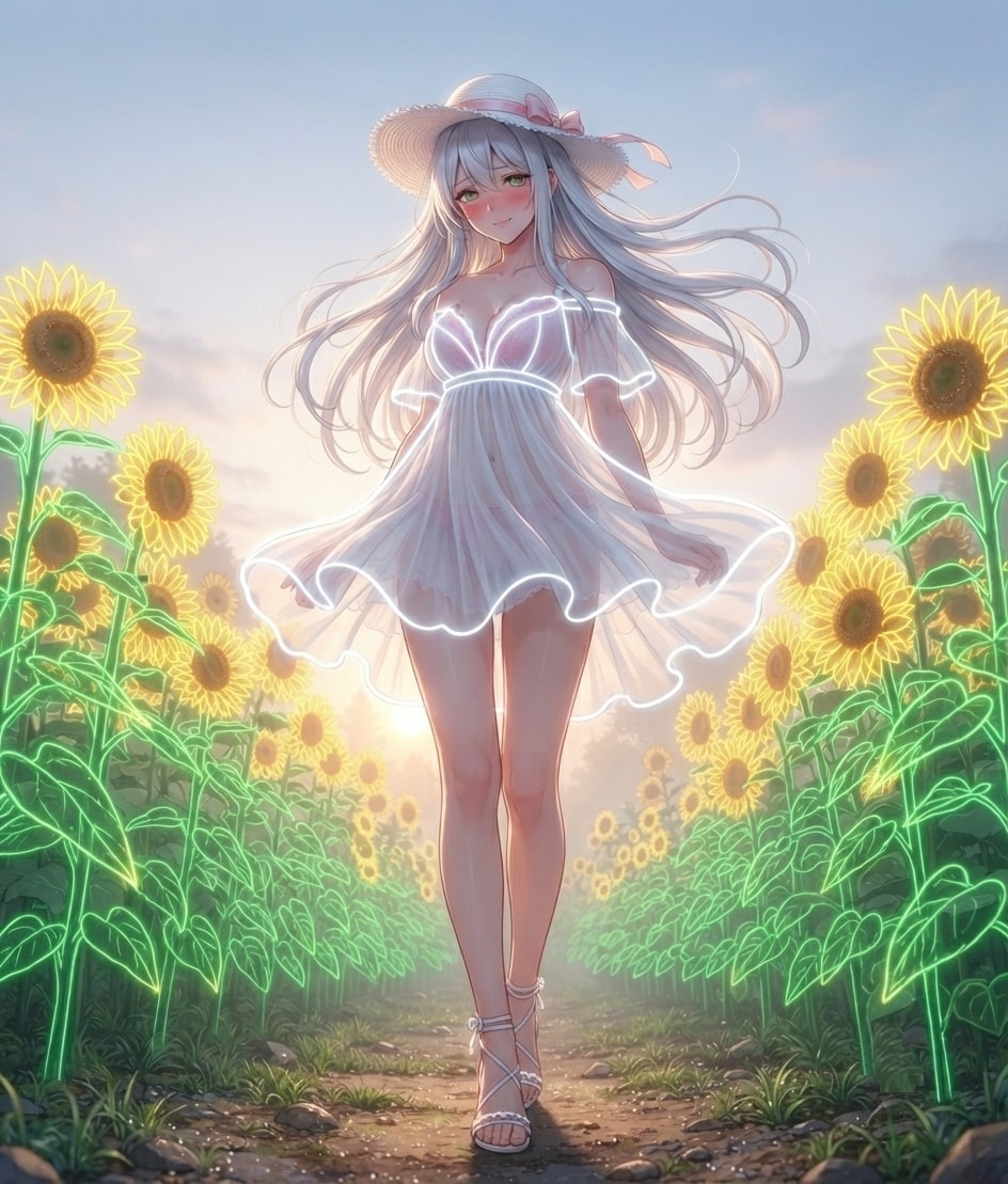 朝の向日葵