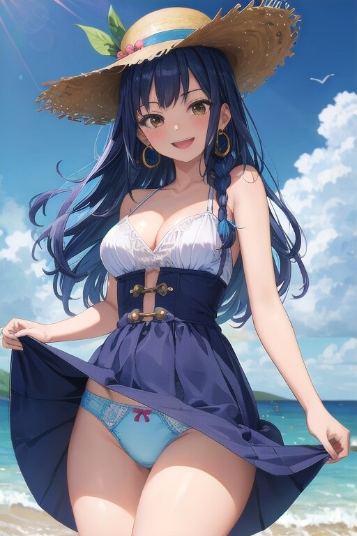 バカンスでパンチラ