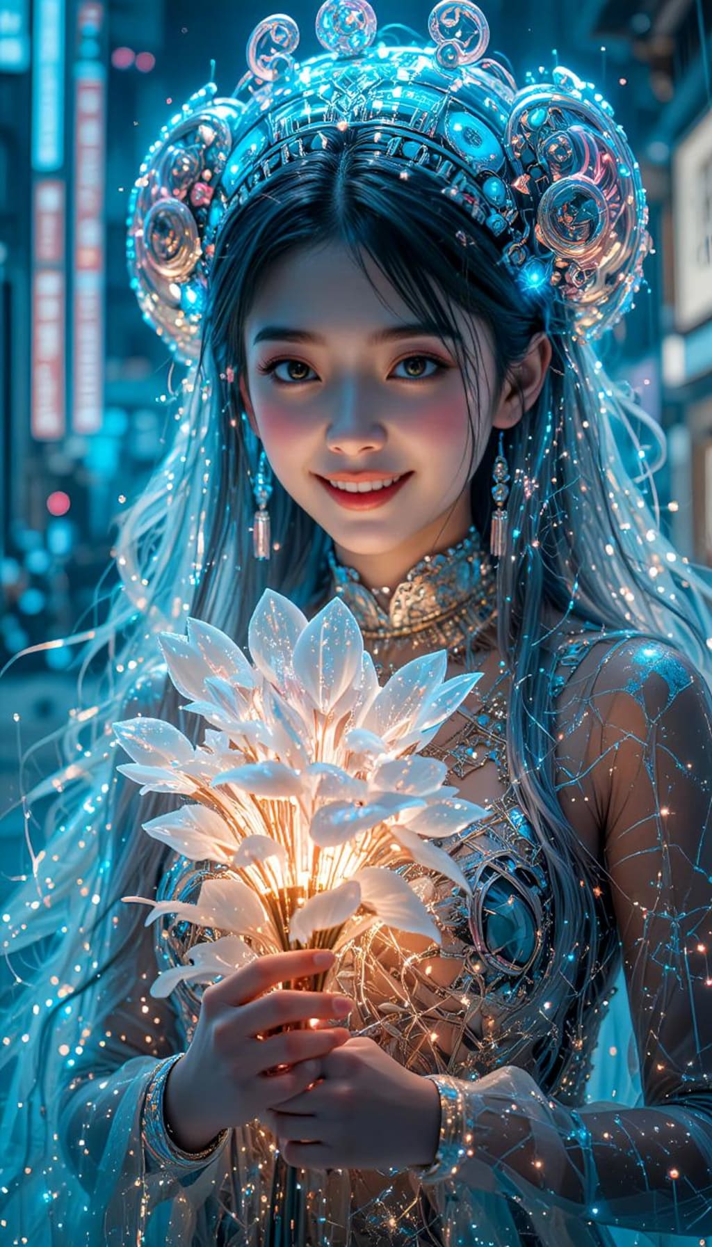 花を贈る君